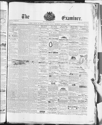 Barrie Examiner, 1 Oct 1868