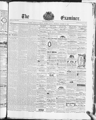 Barrie Examiner, 15 Oct 1868