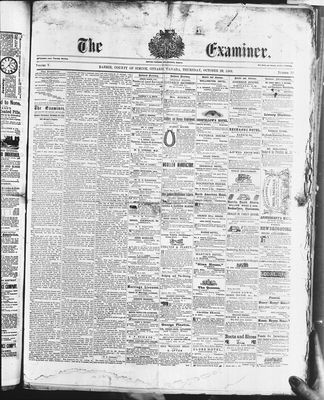 Barrie Examiner, 29 Oct 1868