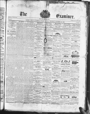 Barrie Examiner, 26 Nov 1868