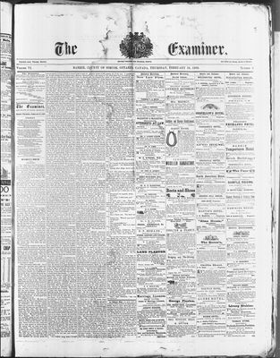 Barrie Examiner, 18 Feb 1869