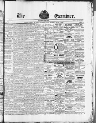 Barrie Examiner, 8 Apr 1869