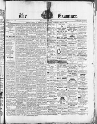 Barrie Examiner, 15 Apr 1869