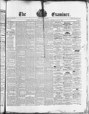 Barrie Examiner, 13 May 1869