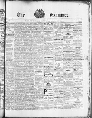 Barrie Examiner, 27 May 1869