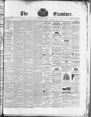 Barrie Examiner, 1 Jul 1869