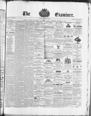 Barrie Examiner, 7 Oct 1869