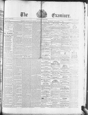 Barrie Examiner, 2 Dec 1869