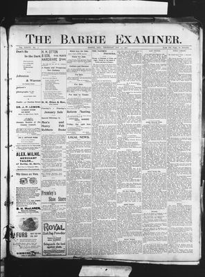 Barrie Examiner, 17 Jan 1901