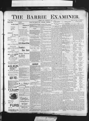 Barrie Examiner, 7 Feb 1901