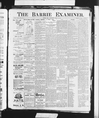 Barrie Examiner, 18 Apr 1901