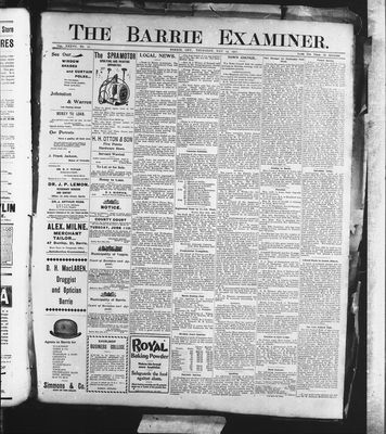 Barrie Examiner, 23 May 1901