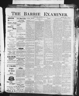 Barrie Examiner, 22 Aug 1901