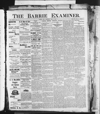 Barrie Examiner, 5 Sep 1901