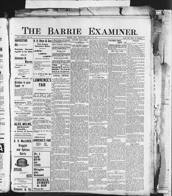 Barrie Examiner, 26 Sep 1901