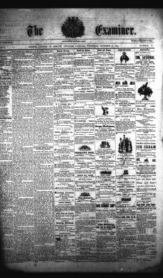 Barrie Examiner, 14 Oct 1869