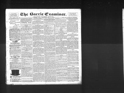 Barrie Examiner, 9 May 1889