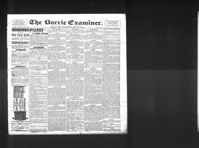 Barrie Examiner, 27 Jun 1889