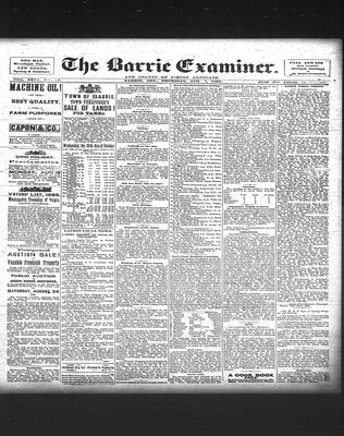 Barrie Examiner, 1 Aug 1889