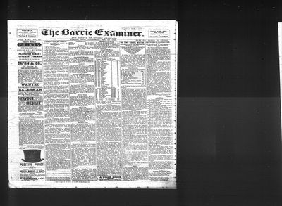 Barrie Examiner, 10 Oct 1889