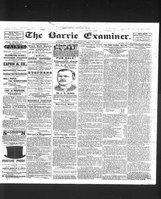 Barrie Examiner, 7 Nov 1889