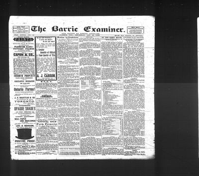 Barrie Examiner, 16 Jan 1890