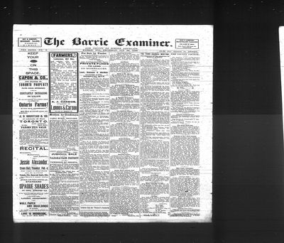 Barrie Examiner, 30 Jan 1890