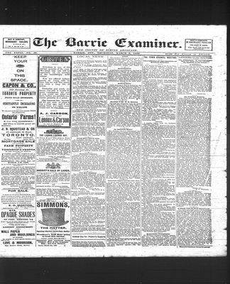 Barrie Examiner, 6 Mar 1890