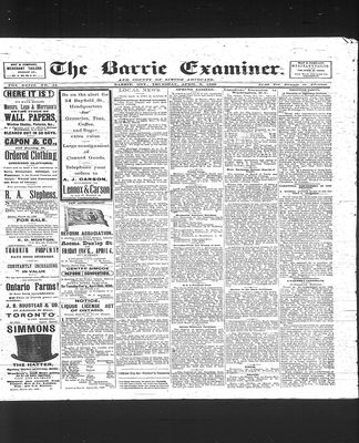 Barrie Examiner, 3 Apr 1890