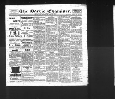 Barrie Examiner, 19 Jun 1890