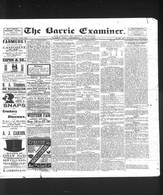 Barrie Examiner, 7 Aug 1890