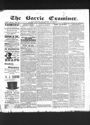 Barrie Examiner, 2 Oct 1890