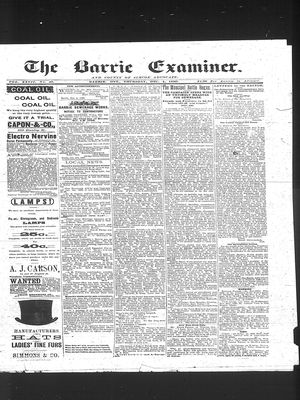 Barrie Examiner, 4 Dec 1890