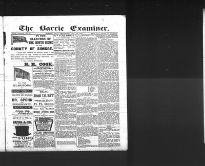 Barrie Examiner, 26 Feb 1891