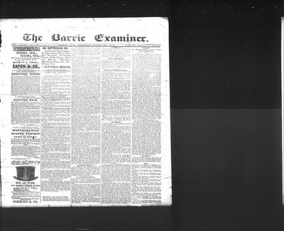 Barrie Examiner, 26 Mar 1891