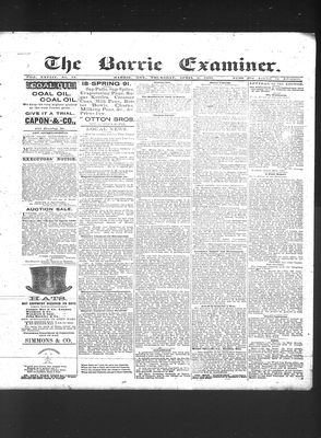 Barrie Examiner, 2 Apr 1891