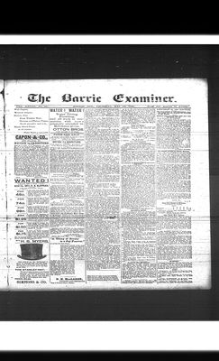 Barrie Examiner, 28 May 1891