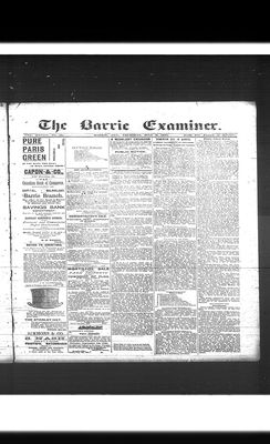 Barrie Examiner, 9 Jul 1891