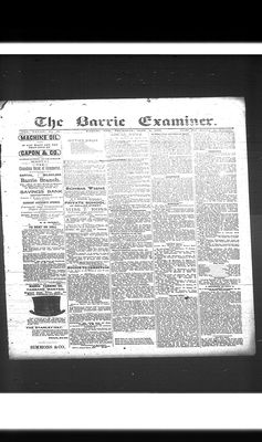 Barrie Examiner, 3 Sep 1891