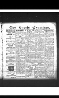 Barrie Examiner, 22 Oct 1891