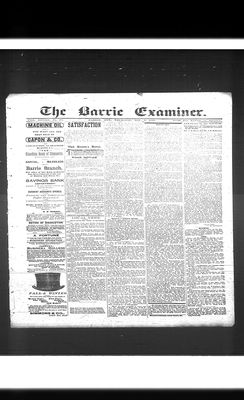 Barrie Examiner, 5 Nov 1891