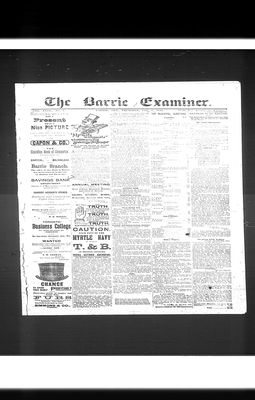 Barrie Examiner, 7 Jan 1892