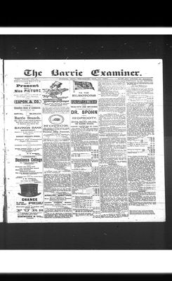 Barrie Examiner, 14 Jan 1892