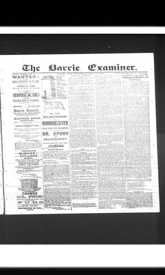 Barrie Examiner, 18 Feb 1892