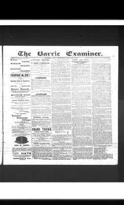 Barrie Examiner, 19 May 1892