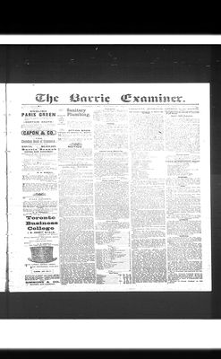 Barrie Examiner, 8 Sep 1892