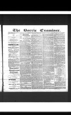 Barrie Examiner, 20 Oct 1892