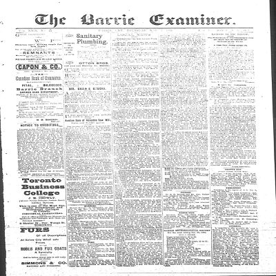 Barrie Examiner, 3 Nov 1892