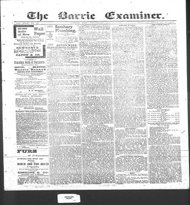 Barrie Examiner, 1 Dec 1892