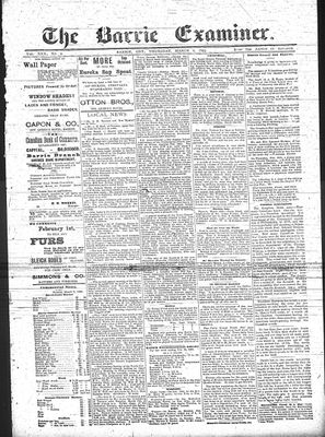 Barrie Examiner, 2 Mar 1893